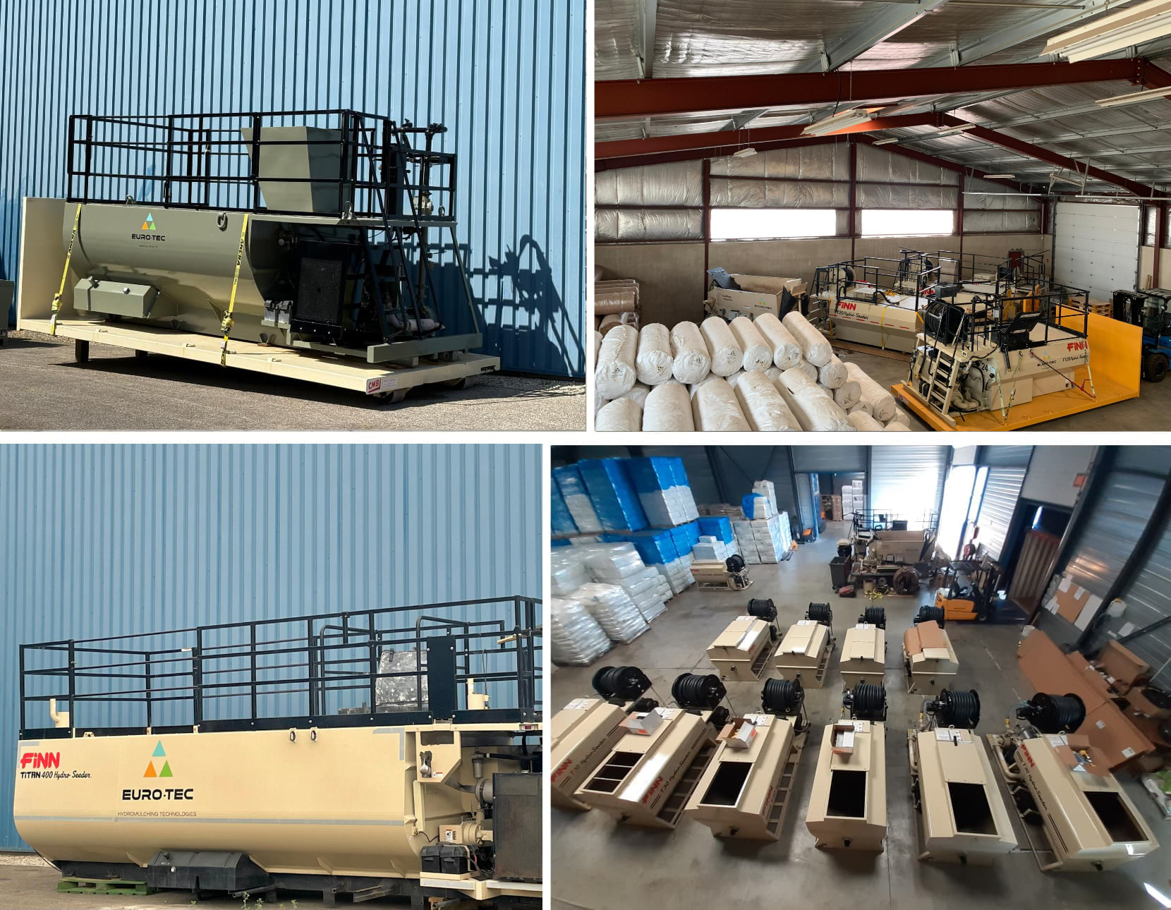 Euro-Tec has a large stock of hydroseeders and hydromulchers of all makes, whether for rental or purchase, new or used.